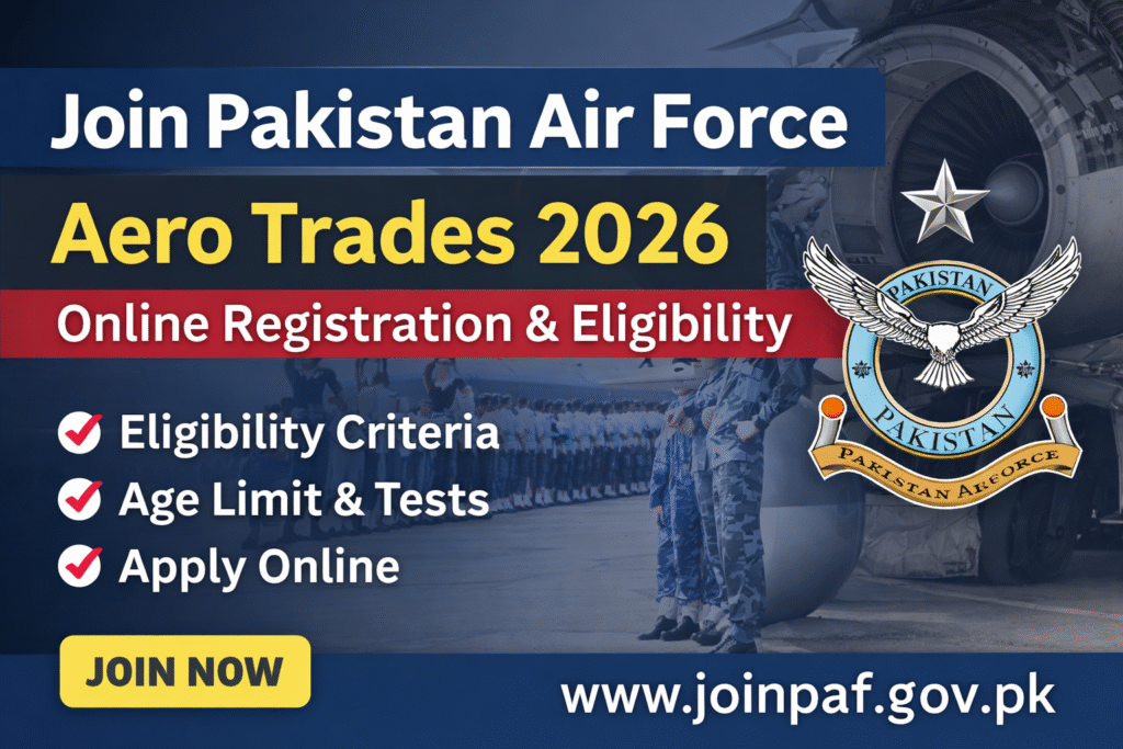 Join Pakistan Air Force Aero Trades 2026 Advertisement